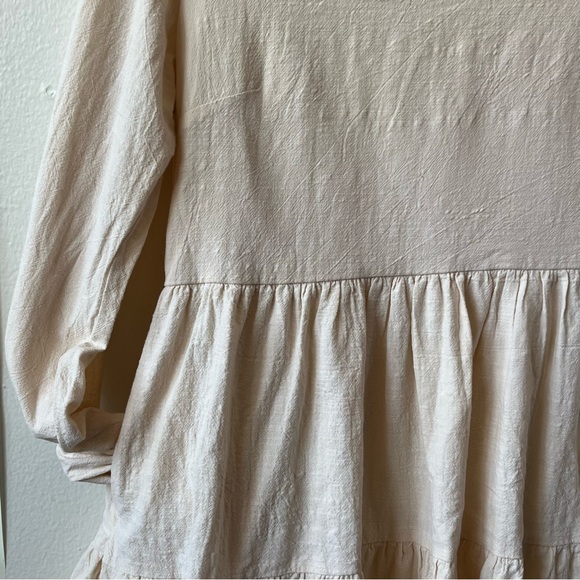 Cream V-Neck Women's Babydoll Dress size XS - Picture 11 of 15